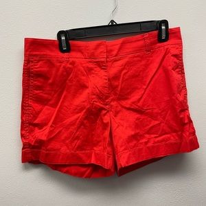 Bright Red J. Crew Chino Shorts